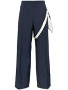 Maison Margiela Wool Belt Bag Trousers - Blue