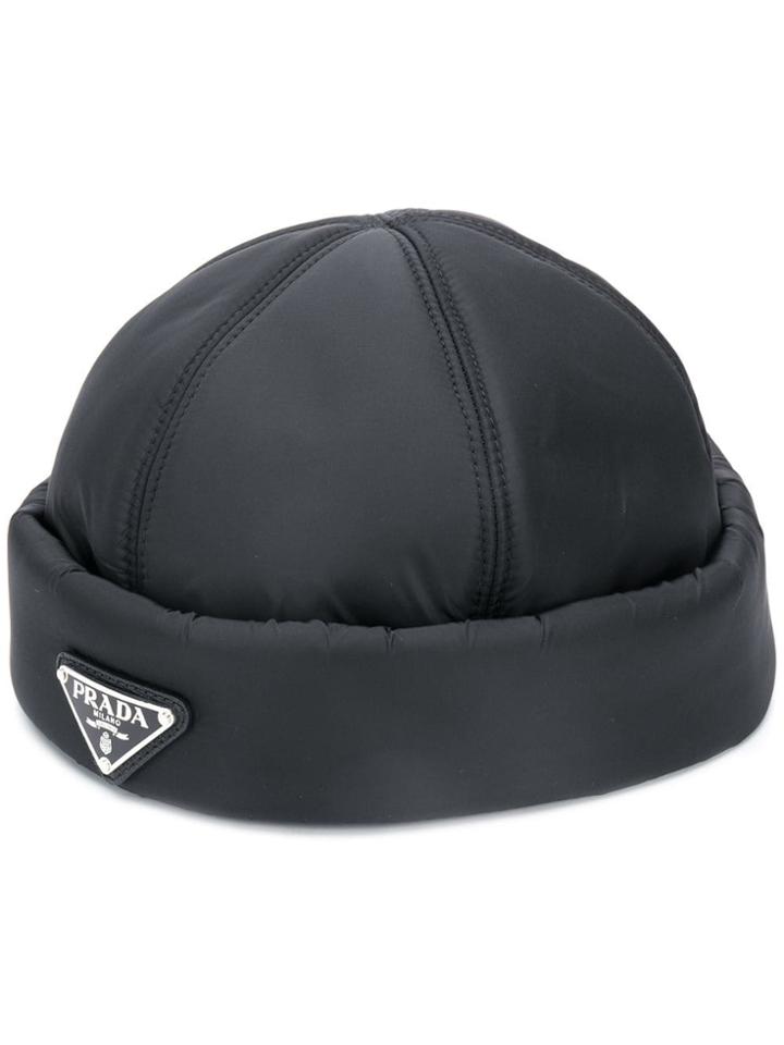 Prada Padded Beanie Hat - Black