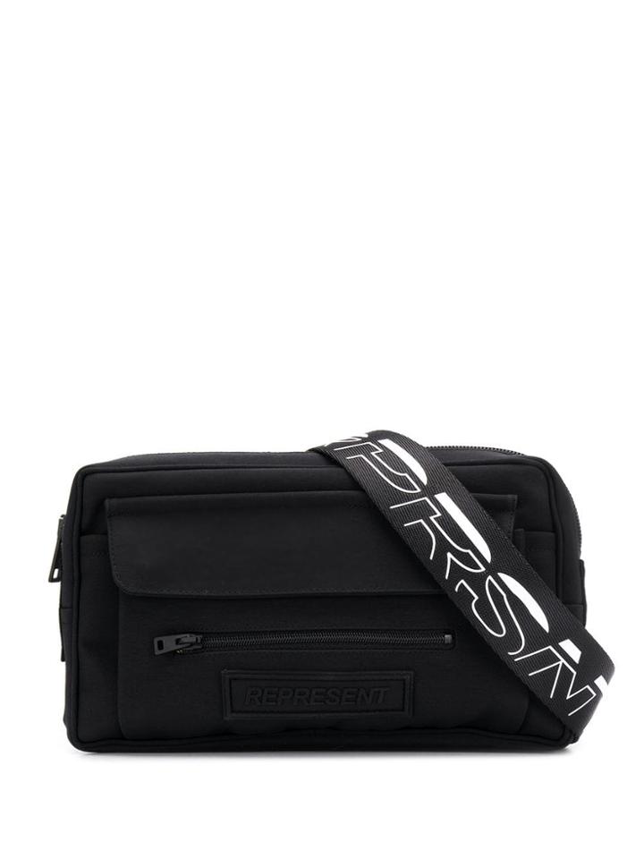 Represent Logo Patch Belt Bag - Black