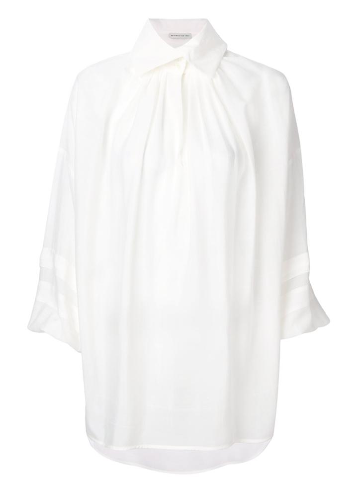Etro Gathered Top With Balloon Sleeves - White