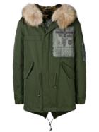 Mr & Mrs Italy Embroidered Midi Parka - Green