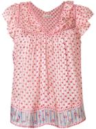 Ulla Johnson Floral Shift Blouse - Pink & Purple