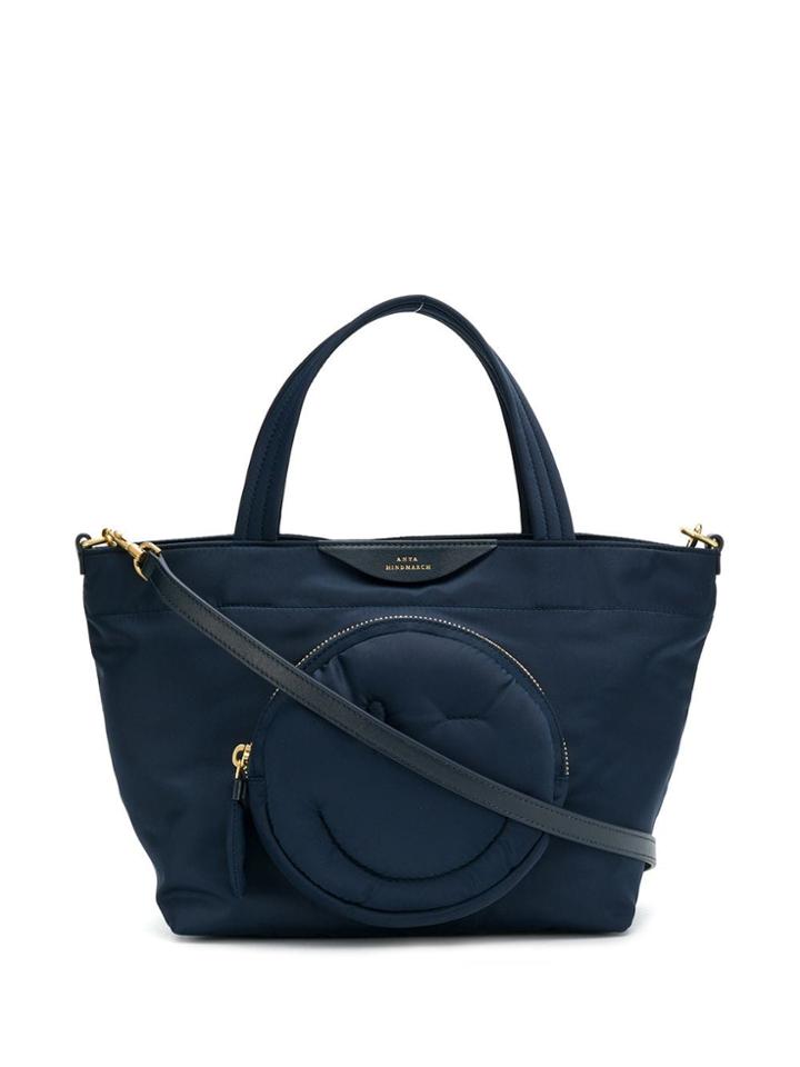 Anya Hindmarch Mini Chubby Smiley Tote - Blue