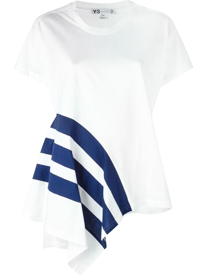 Y-3 Asymmetric Striped T-shirt