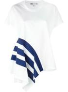 Y-3 Asymmetric Striped T-shirt