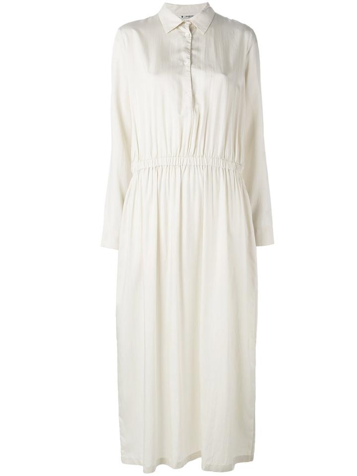 Barena - Mid-length Shirt Dress - Women - Silk/modal - 42, White, Silk/modal
