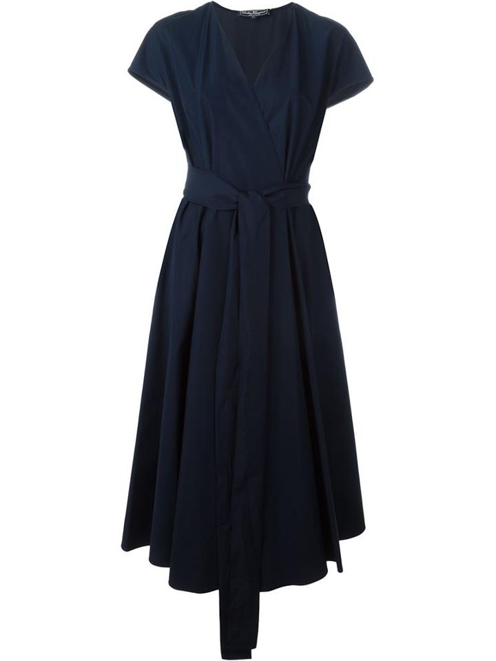 Salvatore Ferragamo Wrap Midi Dress