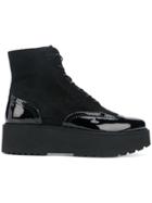 Hogan Lace-up Platform Boots - Black