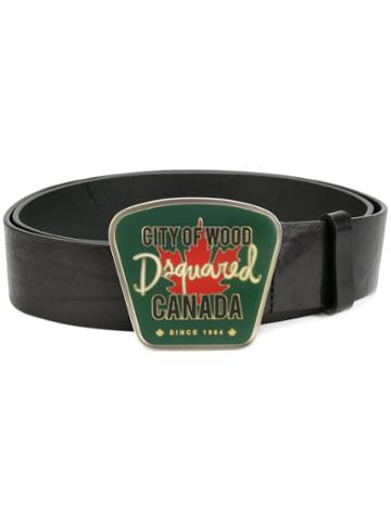 Dsquared2 City Of Wood Buckle Belt - Black