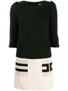 Elisabetta Franchi Colour-block Mini Dress - Black