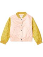Burberry Kids Teen Contrast-sleeve Nylon Bomber Jacket - Pink