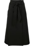 Prabal Gurung Safari Skirt, Women's, Size: 8, Black, Silk/polyester/spandex/elastane