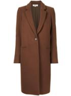Enföld Single Breasted Coat, Women's, Size: 36, Brown, Nylon/cupro/wool