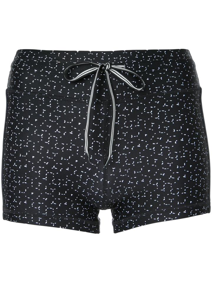 The Upside Printed Compression Shorts - Black