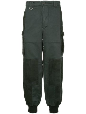 Roarguns Patchwork Cargo Trousers - Black