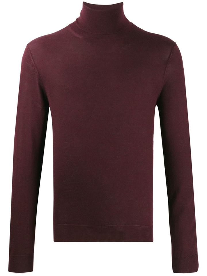 Jil Sander Turtleneck Knitted Jumper - Red