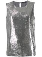 P.a.r.o.s.h. Sequin Embellished Top - Silver