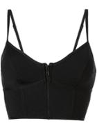 Duskii 'ochre Zip Me Up' Bustier Bikini Top, Women's, Size: 10, Black, Neoprene