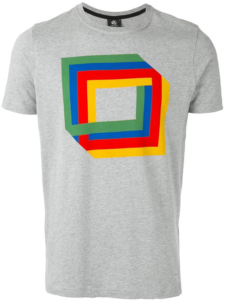 Ps By Paul Smith - Square Print T-shirt - Men - Organic Cotton - S, Grey, Organic Cotton