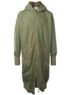 Greg Lauren Flight Studio Coat, Men's, Size: 2, Green, Wool/cotton/polyester/artificial Fur