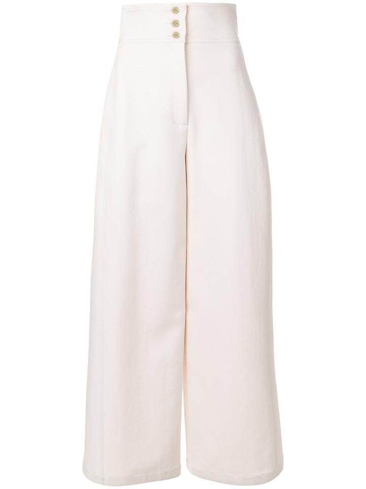 Maison Rabih Kayrouz Flared Tailored Trousers - Pink & Purple