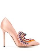 Paula Cademartori Iris Etnic Garden Pumps - Pink