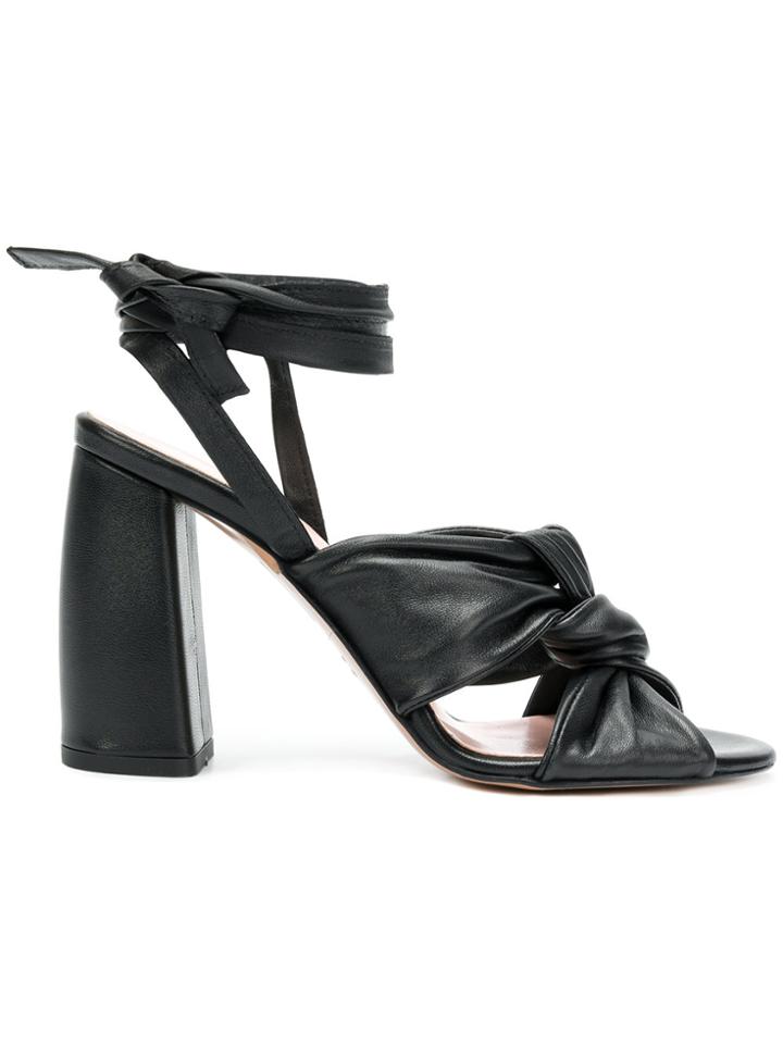 Anna F. Lace-up Sandals - Black