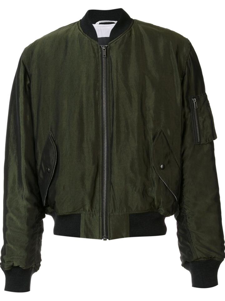 Haider Ackermann Zipped Arm Bomber Jacket - Green