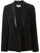 Mm6 Maison Margiela Shawl Lapel Blazer, Women's, Size: 44, Black, Polyester/spandex/elastane