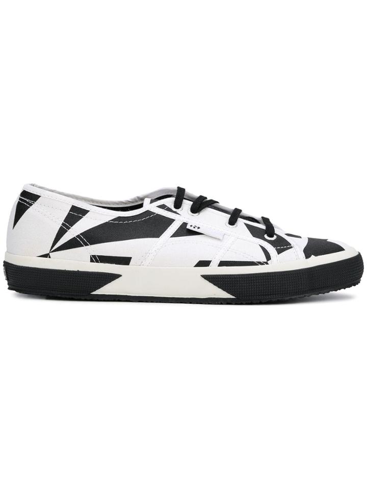 Superga Two Tone Lace-up Sneakers - White