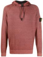 Stone Island Knitted Toggle-neck Jumper - Red