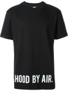 Hood By Air Logo Print T-shirt, Men's, Size: S, Black, Cotton