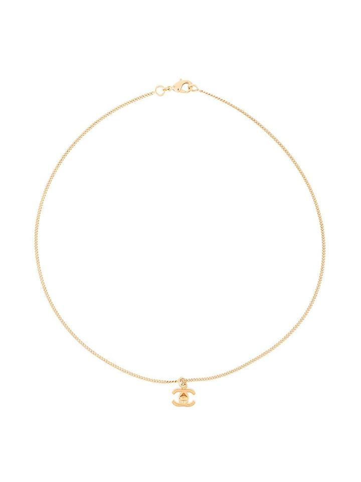 Chanel Pre-owned Cc Logos Chain Necklace - Gold