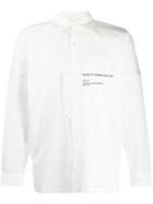 Poliquant Slogan Print Shirt - White