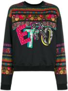 Etro Mixed Print Embroidered Sweatshirt - Black