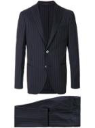 The Gigi Pinstripe Degas Two-piece Suit - Blue