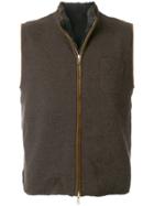 N.peal Reversible Cashmere Gilet - Brown