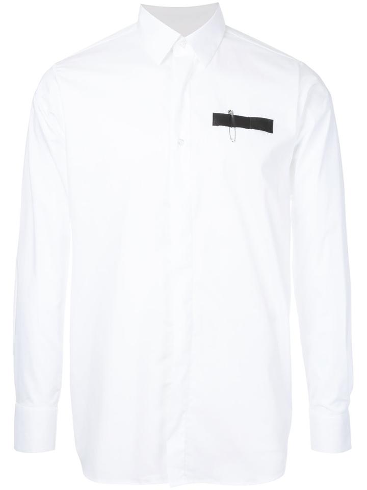 Matthew Miller - Safety Pin Shirt - Men - Cotton - L, White, Cotton