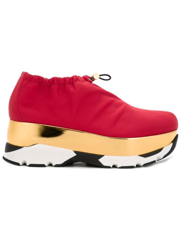 Marni Neoprene Drawstring Platform Sneakers
