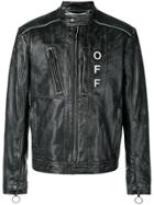 Off-white Zip Pocket Distressed Jacket - Black