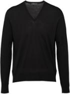 Prada Knitted V-neck Sweater - Black