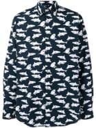 Paul & Shark Shark Print Shirt - Blue