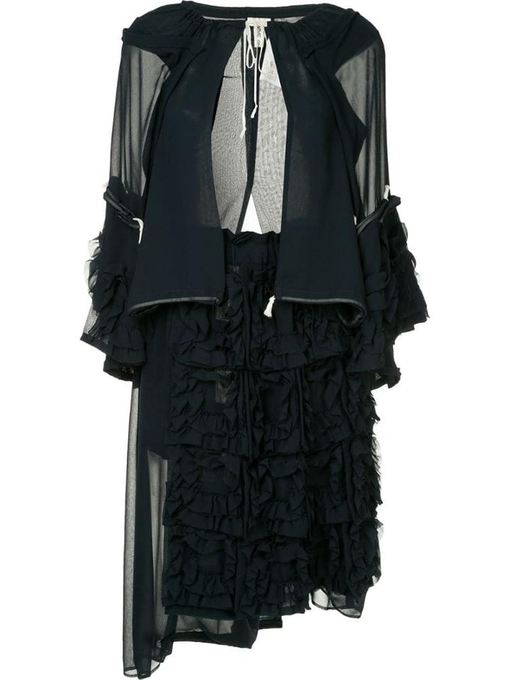 Comme Des Garçons Pre-owned Layered Frilled Jacket And Dress - Black