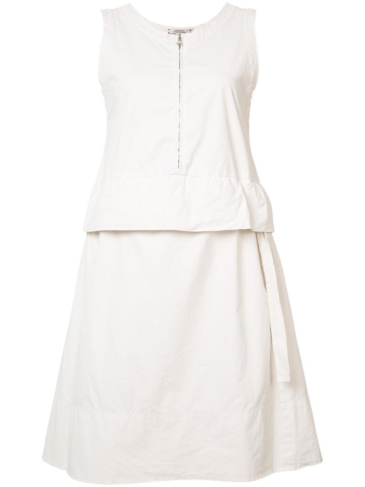 Dorothee Schumacher Zip Up Fitted Dress, Women's, Size: 3, White, Cotton