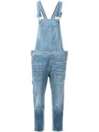 Citizens Of Humanity Distressed Overalls, Women's, Size: S, Blue, Cotton/spandex/elastane