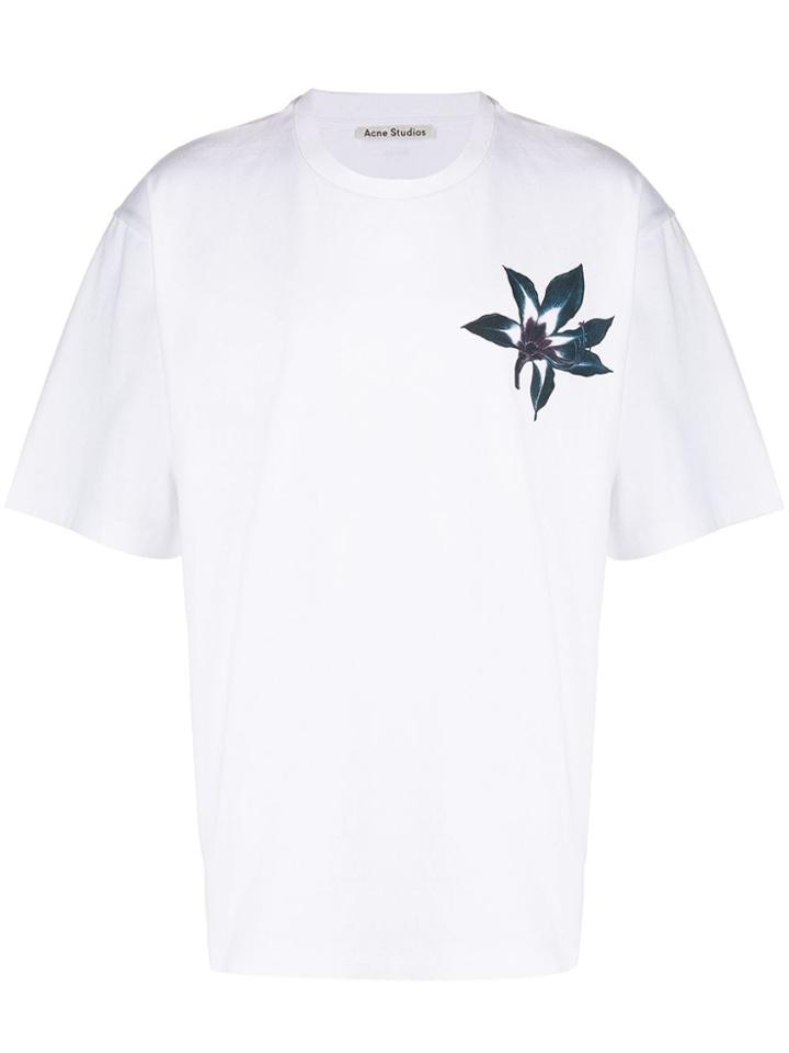 Acne Studios Flower Print T-shirt - White