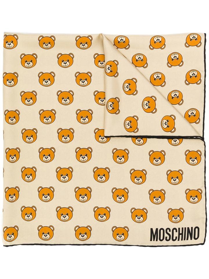 Moschino Teddy Bear Scarf - Neutrals