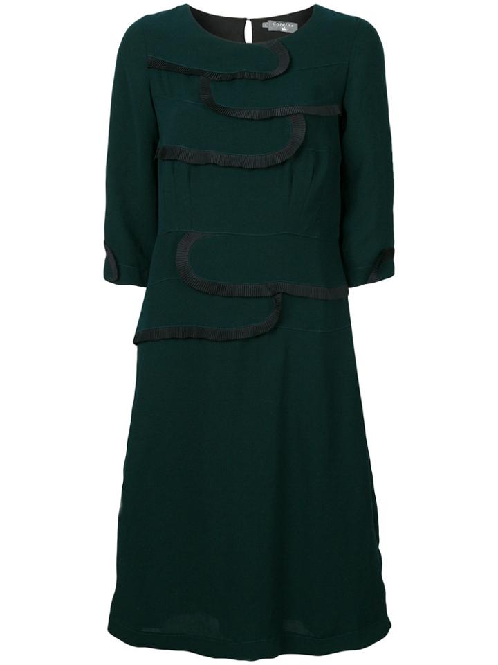 Cotélac Ruched Details Dress - Green