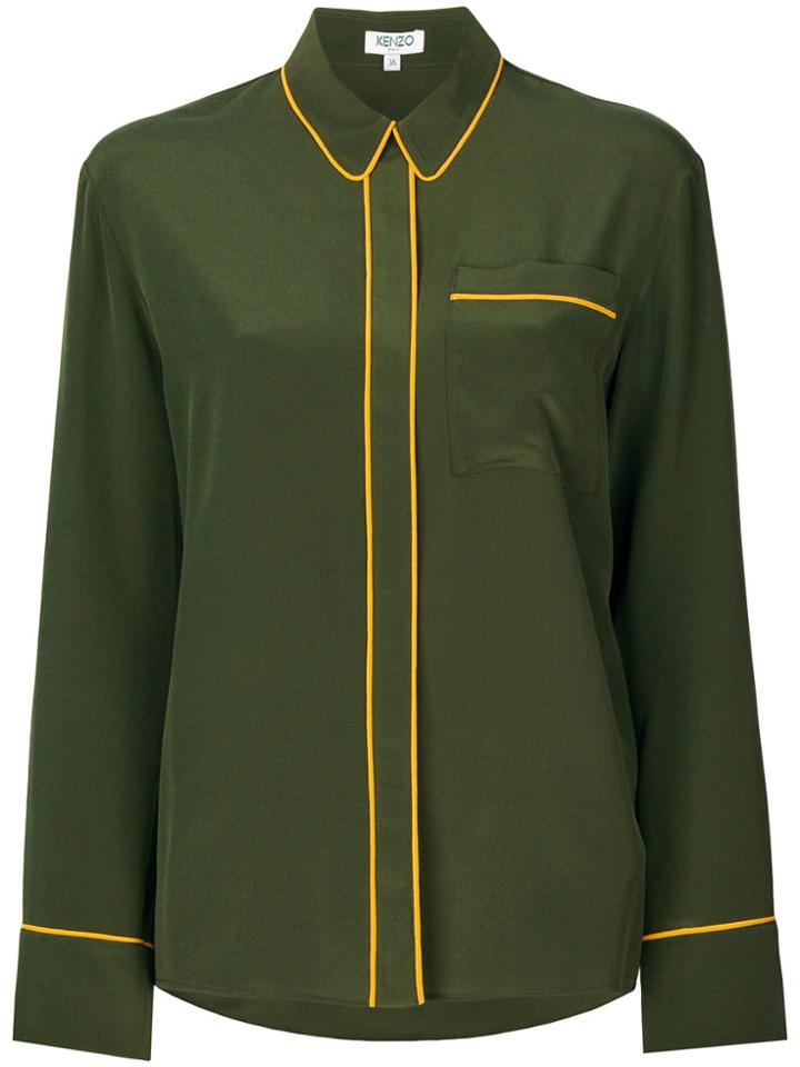 Kenzo Piped Trim Shirt - Green