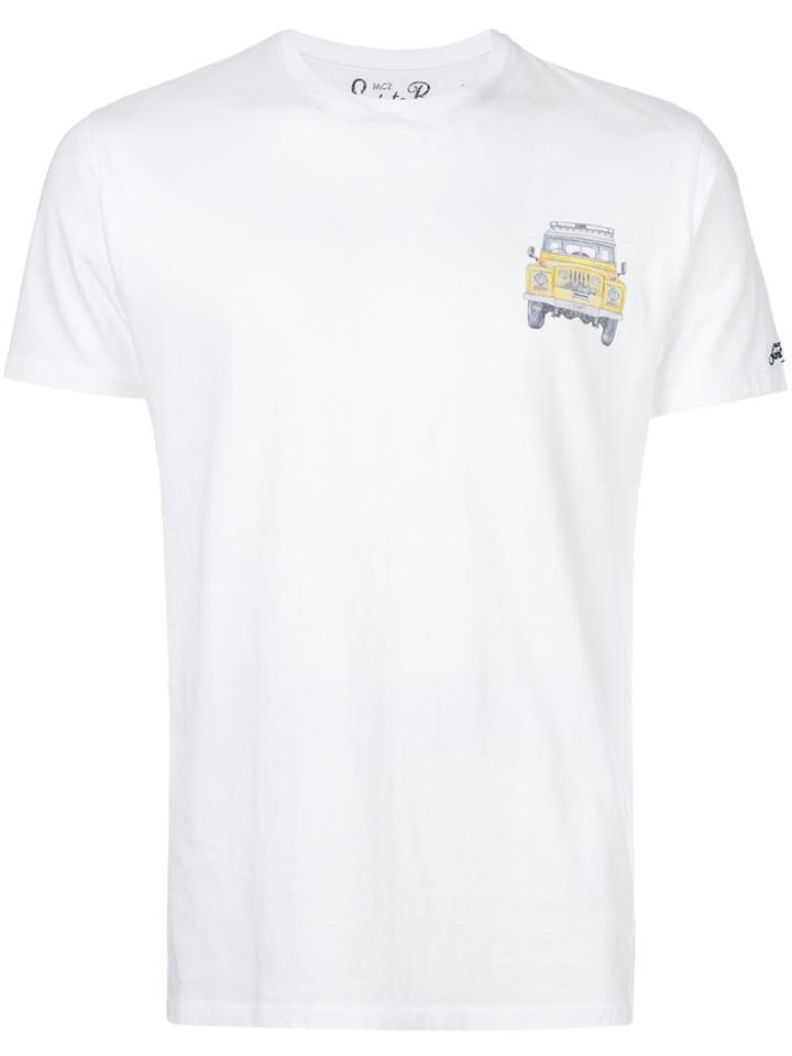 Mc2 Saint Barth Car Print T-shirt - White